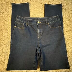Chico's So Slimming Slim Jeans Dark Wash Size 6 Tall EUC